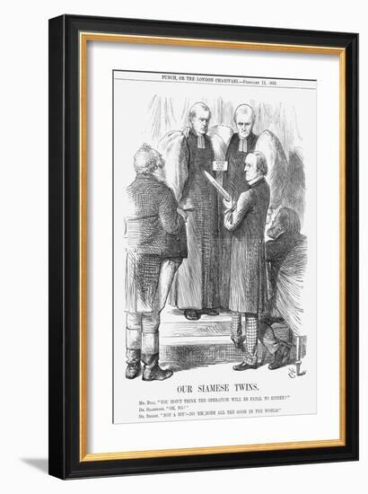 Our Siamese Twins, 1869-John Tenniel-Framed Giclee Print