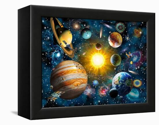 Our Solar System-Adrian Chesterman-Framed Stretched Canvas