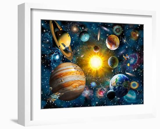 Our Solar System-Adrian Chesterman-Framed Art Print