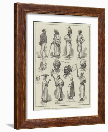 Our Special Artist in Egypt, Character Sketches Along the Road from Alexandria to Cairo-null-Framed Giclee Print