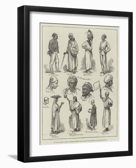 Our Special Artist in Egypt, Character Sketches Along the Road from Alexandria to Cairo-null-Framed Giclee Print