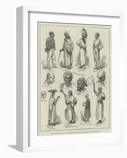 Our Special Artist in Egypt, Character Sketches Along the Road from Alexandria to Cairo-null-Framed Giclee Print