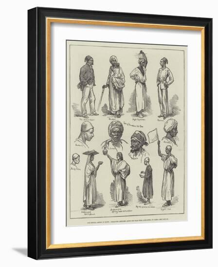 Our Special Artist in Egypt, Character Sketches Along the Road from Alexandria to Cairo-null-Framed Giclee Print