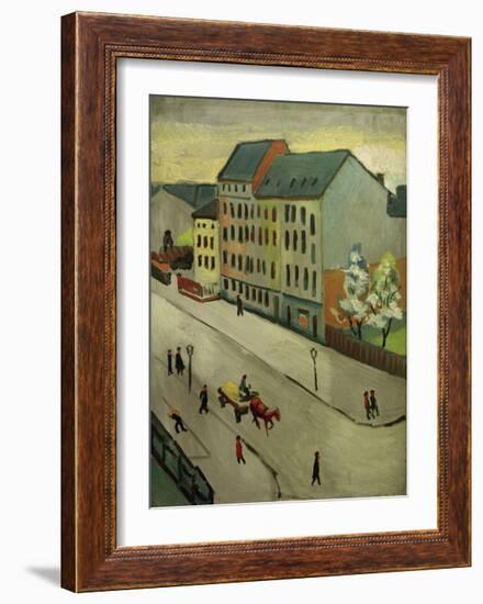 Our Street in Grey, 1911-Auguste Macke-Framed Giclee Print