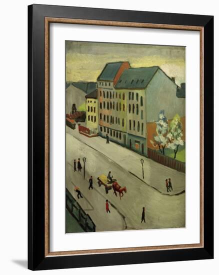 Our Street in Grey, 1911-Auguste Macke-Framed Giclee Print