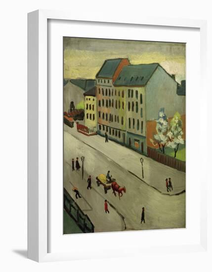 Our Street in Grey, 1911-Auguste Macke-Framed Giclee Print