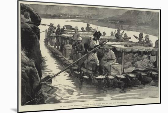 Our Troops Leaving Afghanistan, Floating Sick and Wounded Down the Cabul River from Jellalabad-William Heysham Overend-Mounted Giclee Print