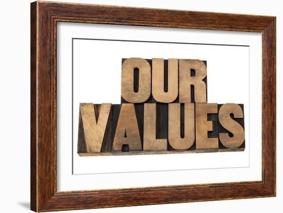 Our Values-PixelsAway-Framed Art Print