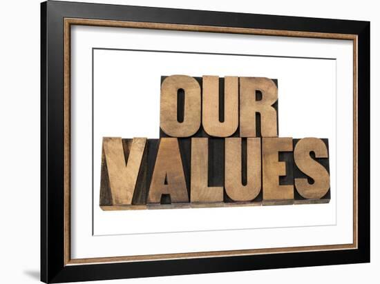 Our Values-PixelsAway-Framed Art Print