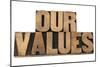 Our Values-PixelsAway-Mounted Art Print