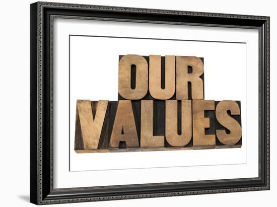 Our Values-PixelsAway-Framed Art Print