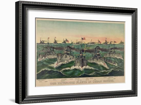 Our Victorious Fleets in Cuban Waters--Framed Art Print