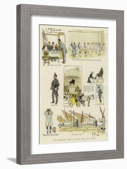 Our Wandering Artist at Dijon, Lyons, and Toulon-Phil May-Framed Giclee Print