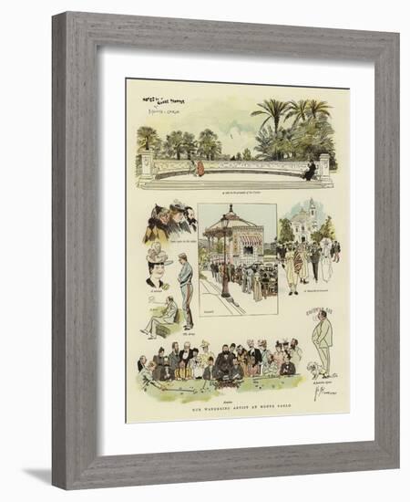 Our Wandering Artist at Monte Carlo-Phil May-Framed Giclee Print