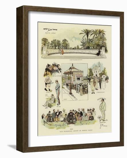 Our Wandering Artist at Monte Carlo-Phil May-Framed Giclee Print