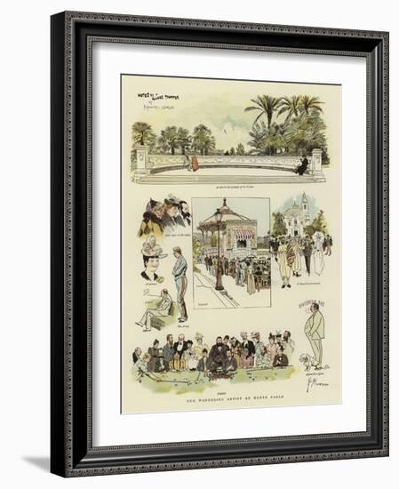 Our Wandering Artist at Monte Carlo-Phil May-Framed Giclee Print