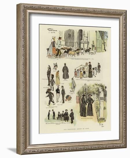 Our Wandering Artist at Rome-Phil May-Framed Giclee Print