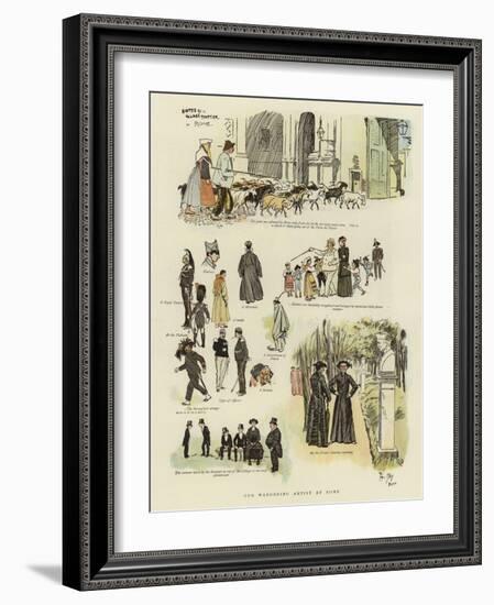 Our Wandering Artist at Rome-Phil May-Framed Giclee Print