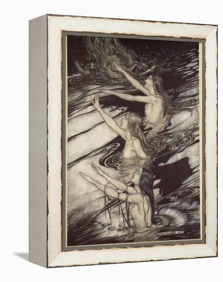 Our warning is true: flee, oh flee from the curse!', from 'Siegfried and The Twilight of Gods'-Arthur Rackham-Framed Premier Image Canvas