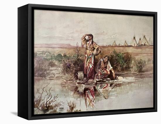 Our Warriors Return, 1895-Charles Marion Russell-Framed Premier Image Canvas