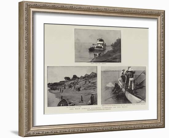 Our West African Colonies, Gunboats on the Niger-null-Framed Giclee Print