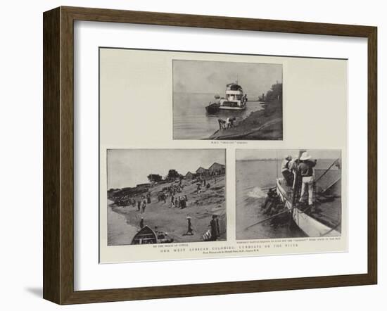 Our West African Colonies, Gunboats on the Niger-null-Framed Giclee Print