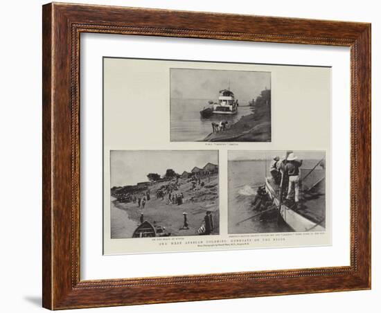 Our West African Colonies, Gunboats on the Niger-null-Framed Giclee Print
