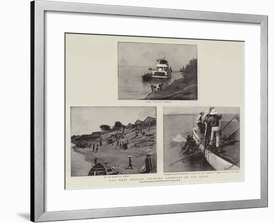 Our West African Colonies, Gunboats on the Niger-null-Framed Giclee Print