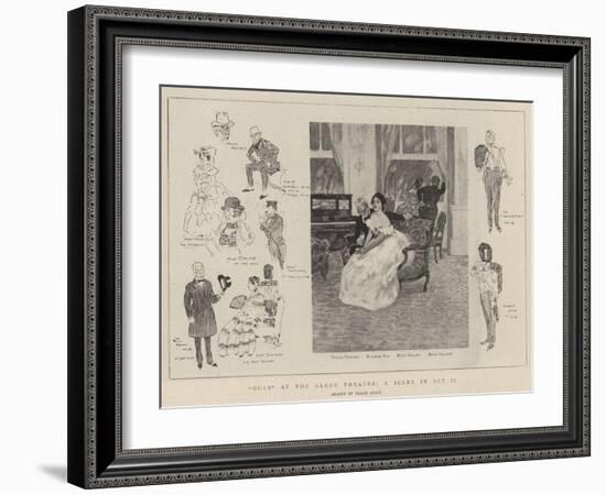 Ours at the Globe Theatre, a Scene in Act II-Frank Craig-Framed Giclee Print