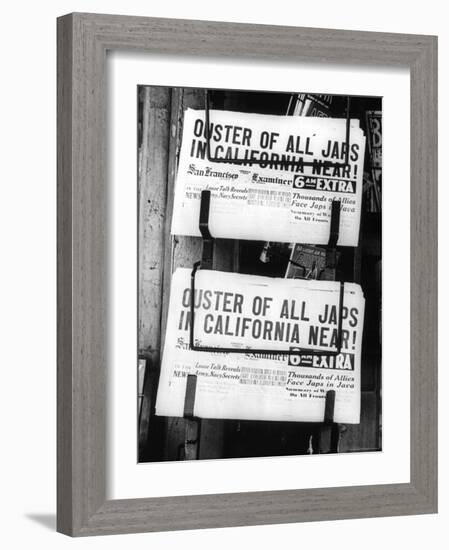 Ouster of All Japs-Dorothea Lange-Framed Photo