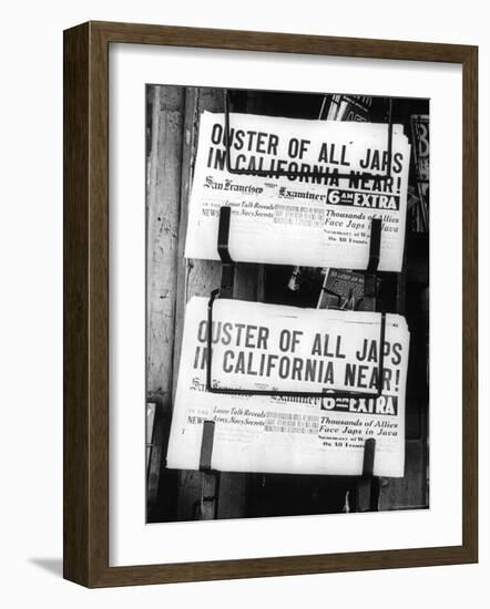 Ouster of All Japs-Dorothea Lange-Framed Photo