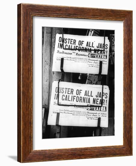 Ouster of All Japs-Dorothea Lange-Framed Photo