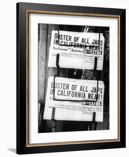 Ouster of All Japs-Dorothea Lange-Framed Photo