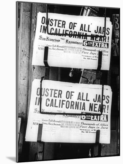 Ouster of All Japs-Dorothea Lange-Mounted Photo