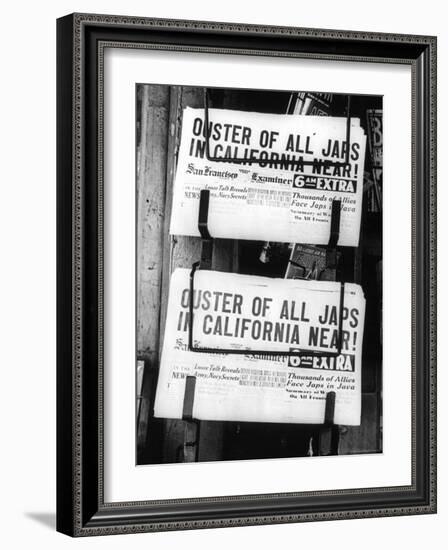 Ouster of All Japs-Dorothea Lange-Framed Photo