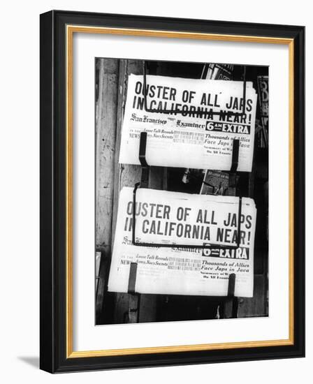 Ouster of All Japs-Dorothea Lange-Framed Photo