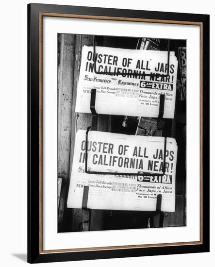 Ouster of All Japs-Dorothea Lange-Framed Photo