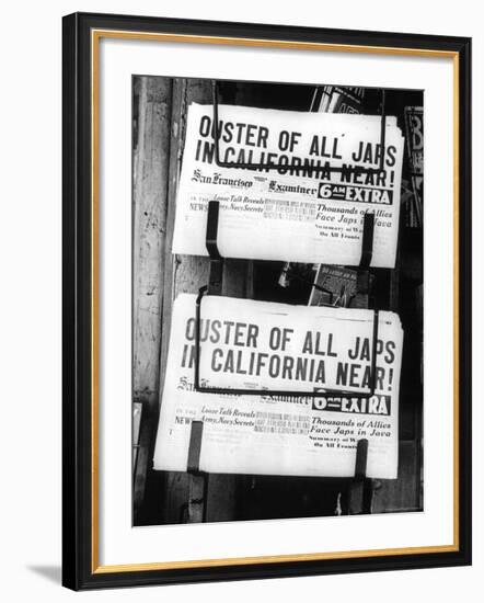 Ouster of All Japs-Dorothea Lange-Framed Photo