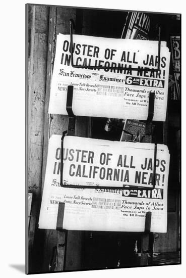 Ouster of All Japs-Dorothea Lange-Mounted Art Print