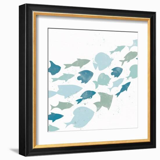 Out For A Swim 1-Kimberly Allen-Framed Art Print