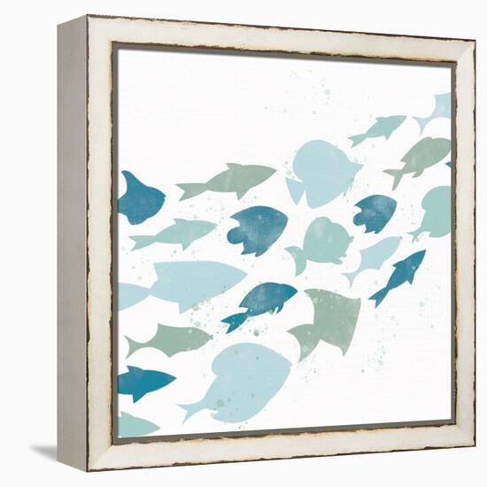 Out For A Swim 1-Kimberly Allen-Framed Stretched Canvas