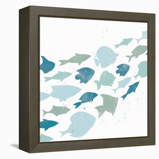 Out For A Swim 1-Kimberly Allen-Framed Stretched Canvas