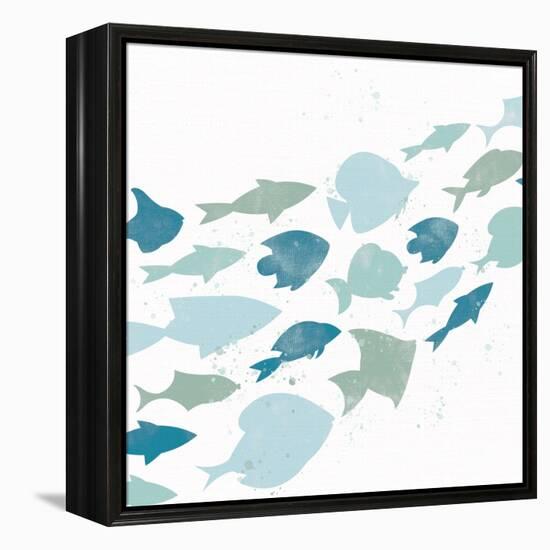 Out For A Swim 1-Kimberly Allen-Framed Stretched Canvas