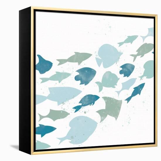 Out For A Swim 1-Kimberly Allen-Framed Stretched Canvas