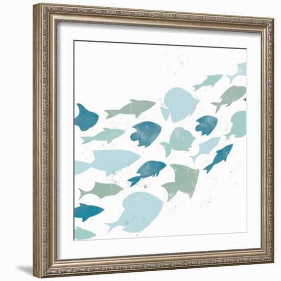 Out For A Swim 1-Kimberly Allen-Framed Art Print