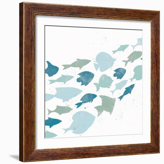 Out For A Swim 1-Kimberly Allen-Framed Art Print