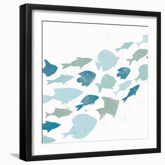 Out For A Swim 1-Kimberly Allen-Framed Art Print