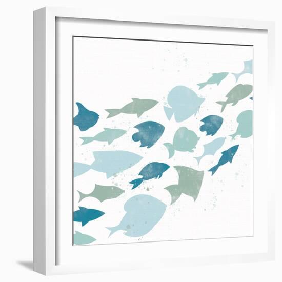 Out For A Swim 1-Kimberly Allen-Framed Art Print