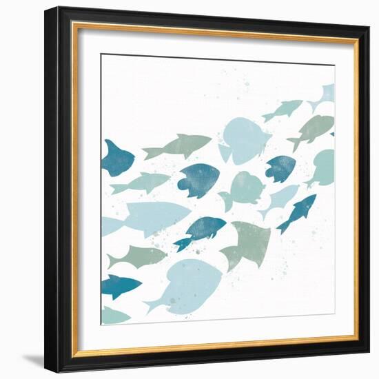 Out For A Swim 1-Kimberly Allen-Framed Art Print