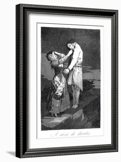 Out Hunting for Teeth',1799-Francisco de Goya-Framed Giclee Print